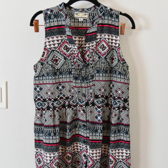 Anthropologie Geometric Tunic Blouse - Picture 4 of 5